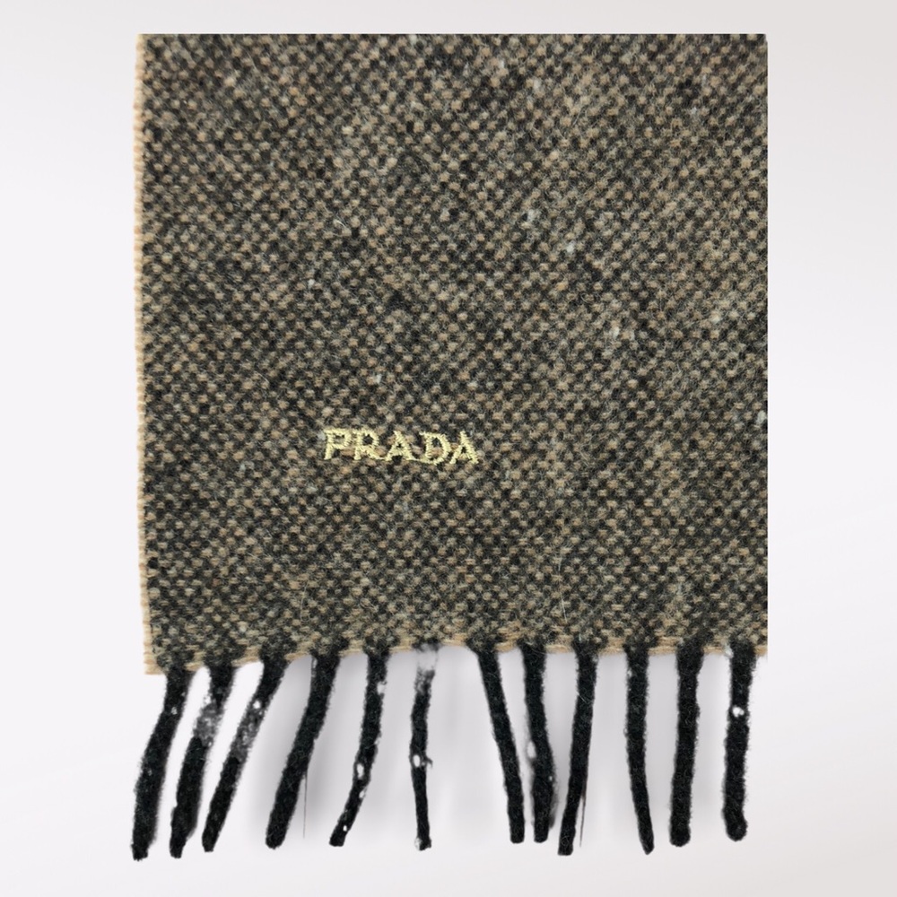 NWOT Prada 100% Cashmere Fringe Mens Luxury Dress Scarf